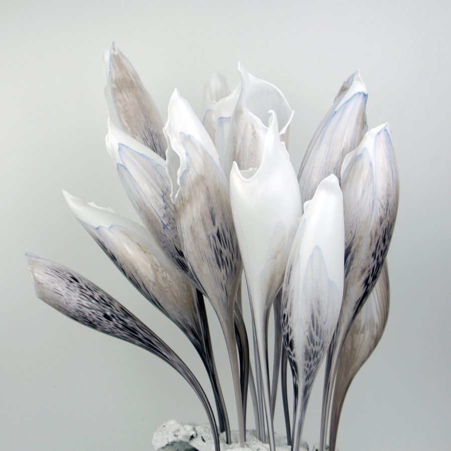 WHITE PITCHER PLANT ART PIECE