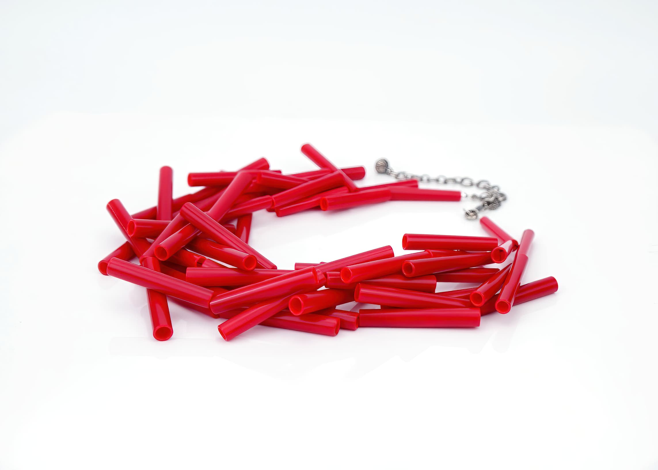 |red| TUBES NECKLACE - Image 2