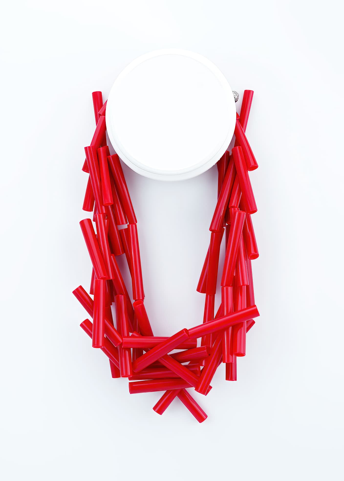|red| TUBES NECKLACE - Image 4