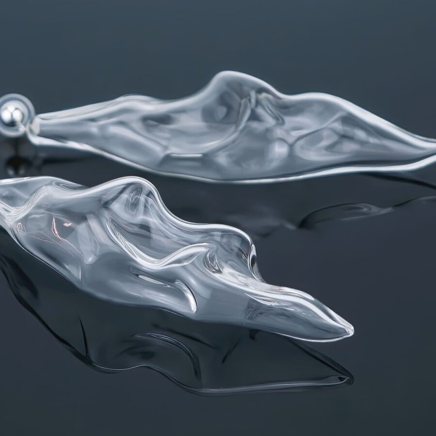 WAVE EARRINGS |clear|