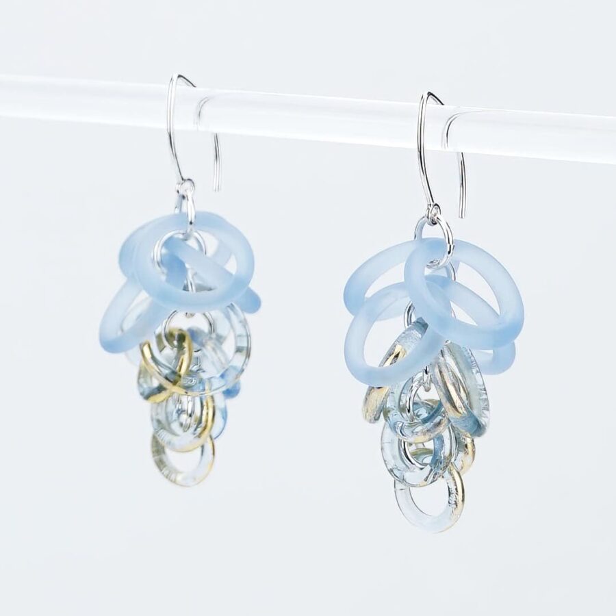 HOOPS EARRINGS |blue|gold|