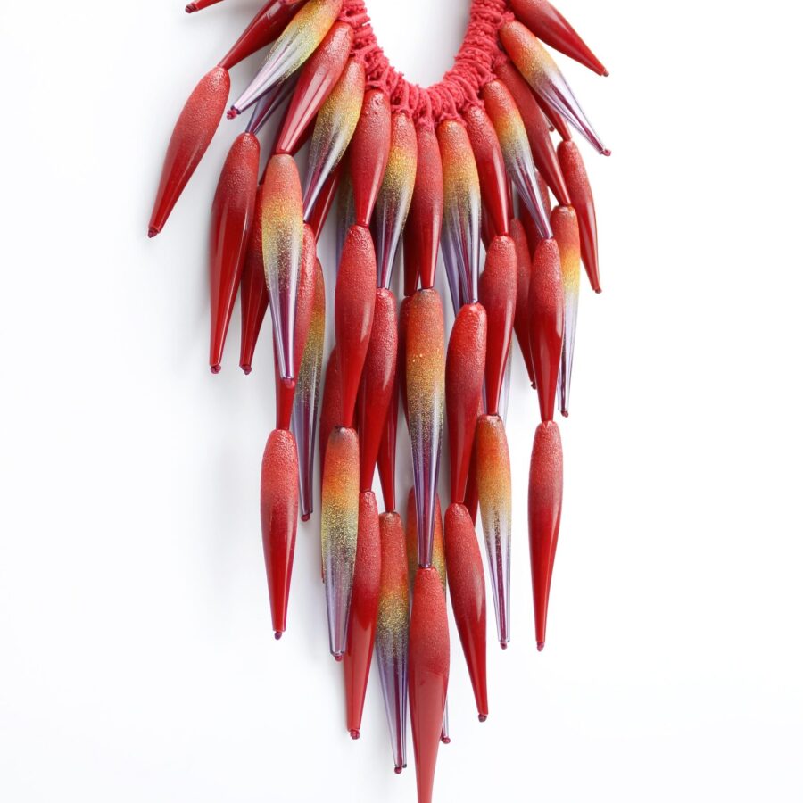 |red|purple| GIRASOLE NECKLACE