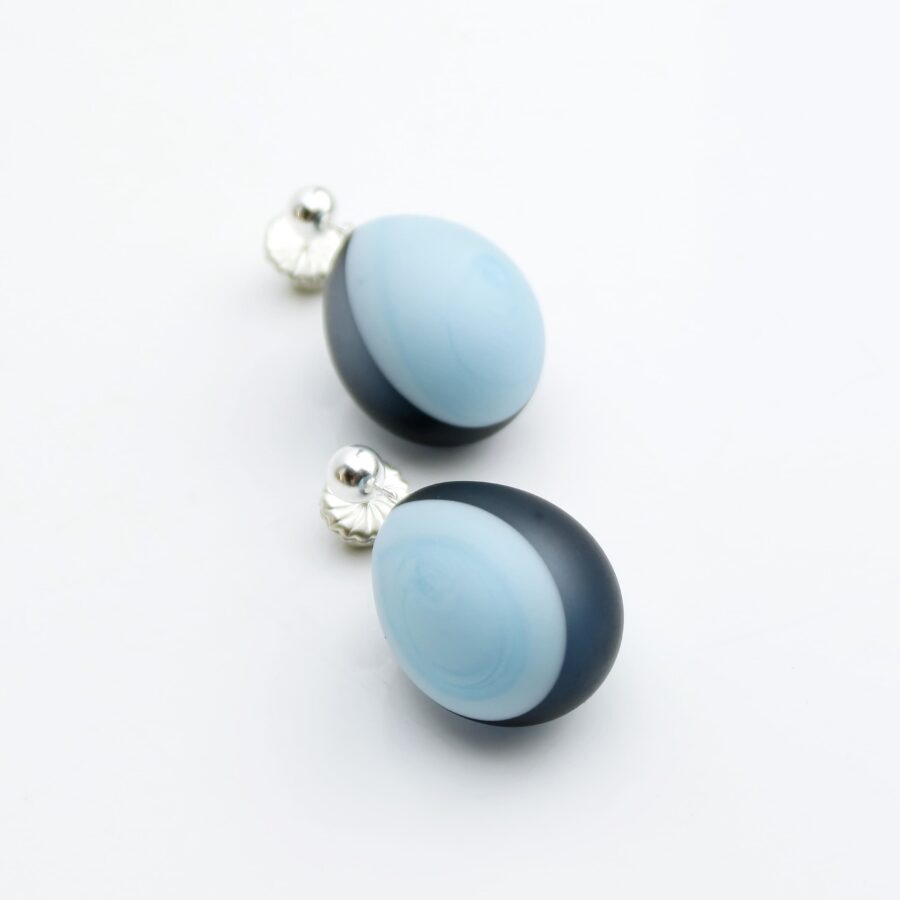 OVAL LINE EARRINGS |blue|grey|