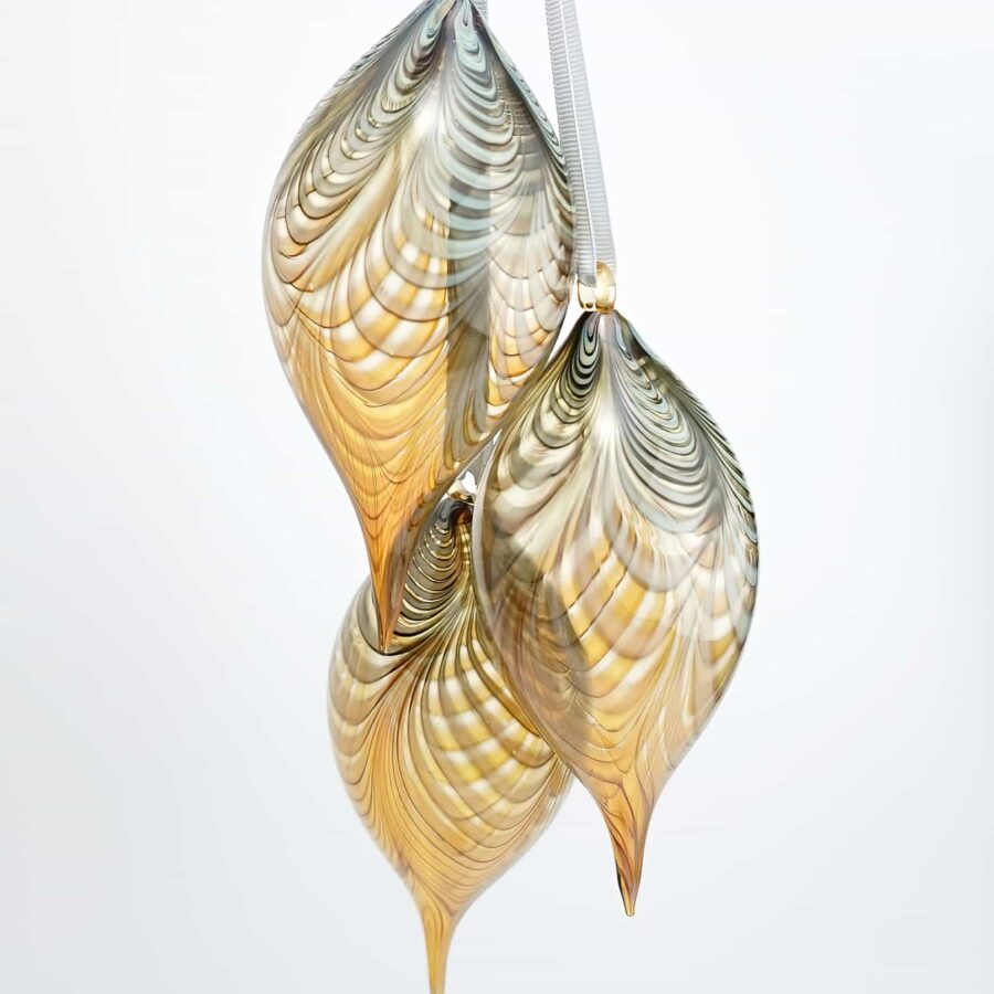 beige spiral CHRISTMAS DECORATIONS