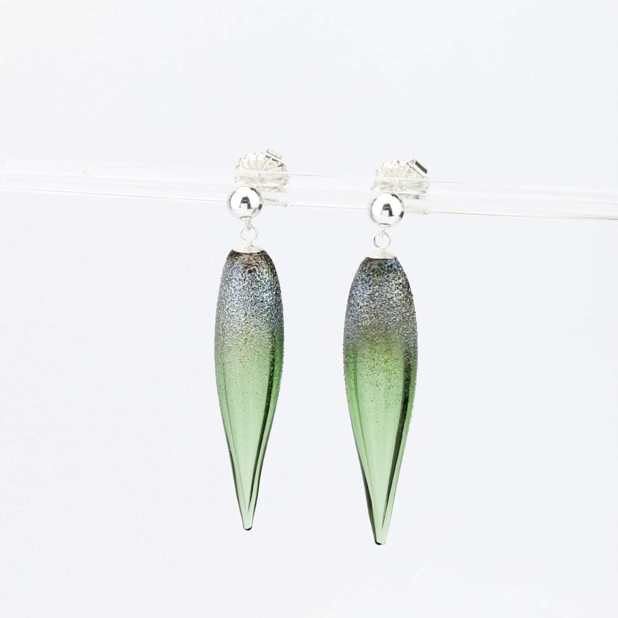 |pale green | GIRASOLE EARRINGS SILVER DUST