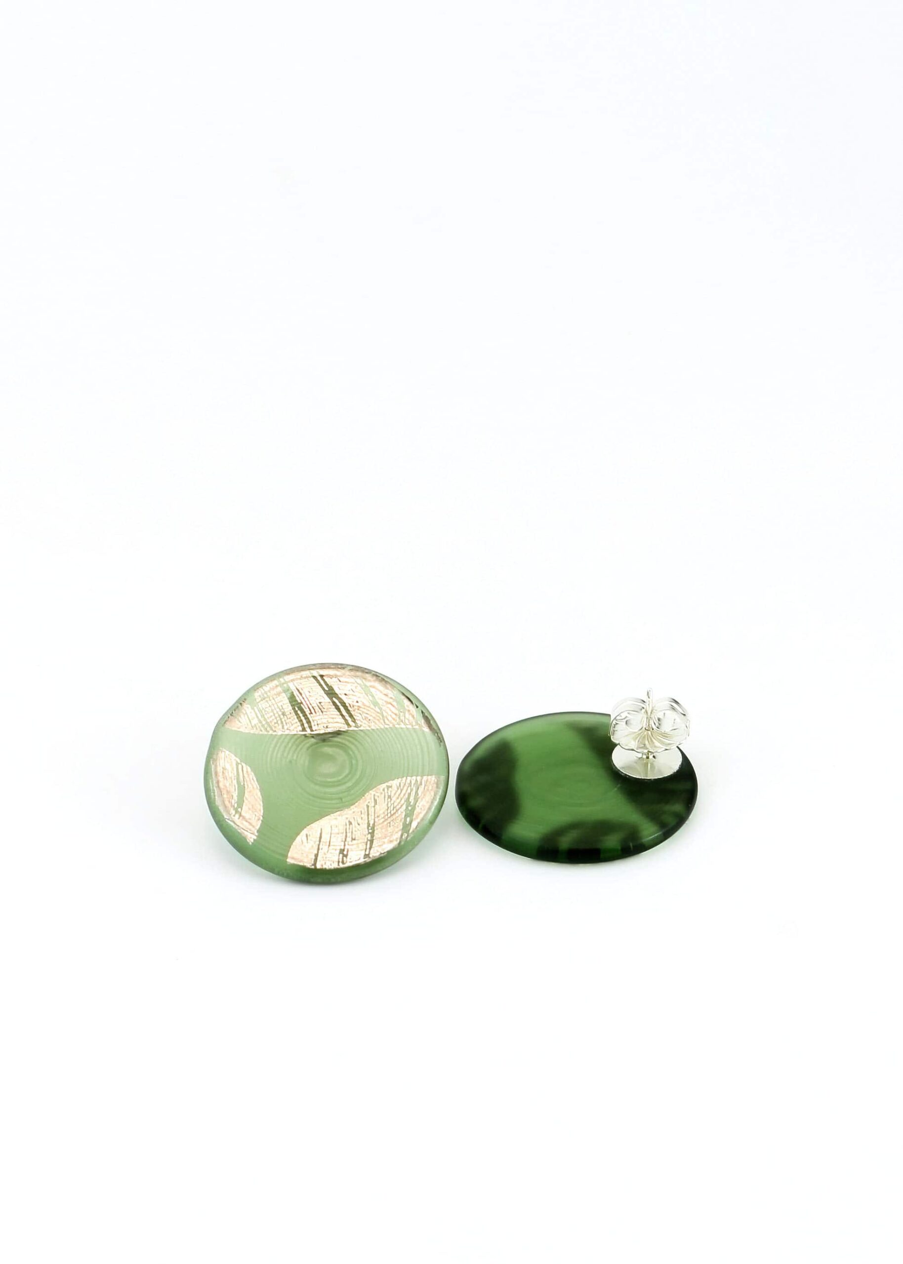 | silver | green | SHADOW EARRINGS - Image 2