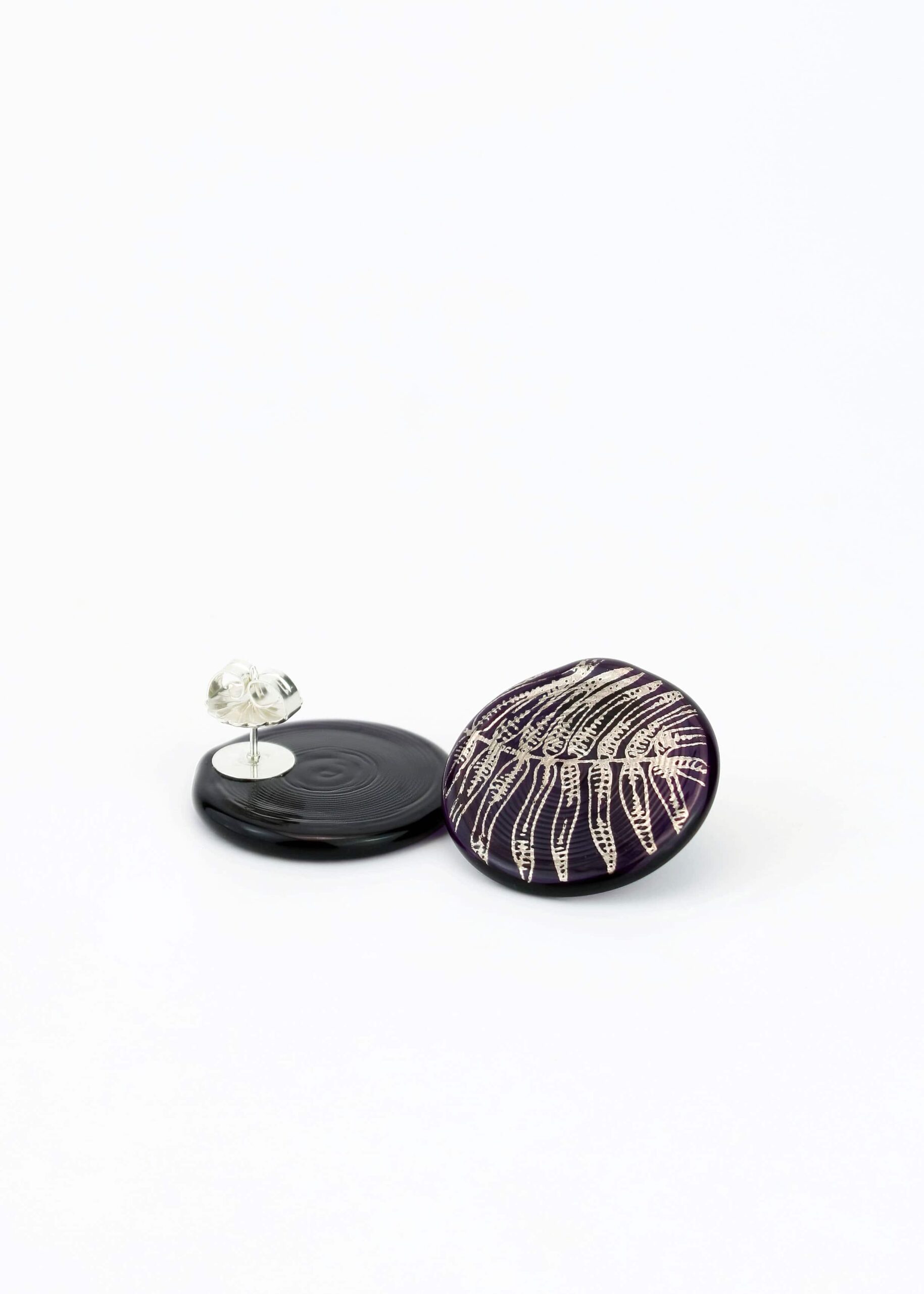 | silver | purple | SHADOW EARRINGS - Image 2