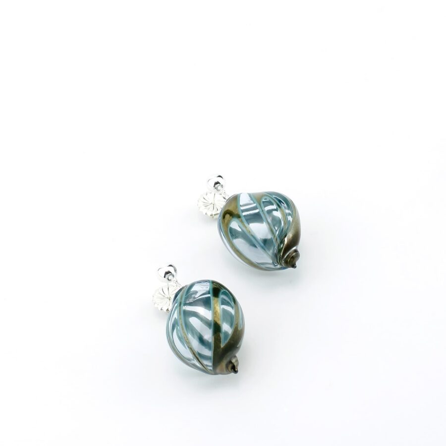 |grey|bronze| MOCUME CURVED LINE EARRINGS