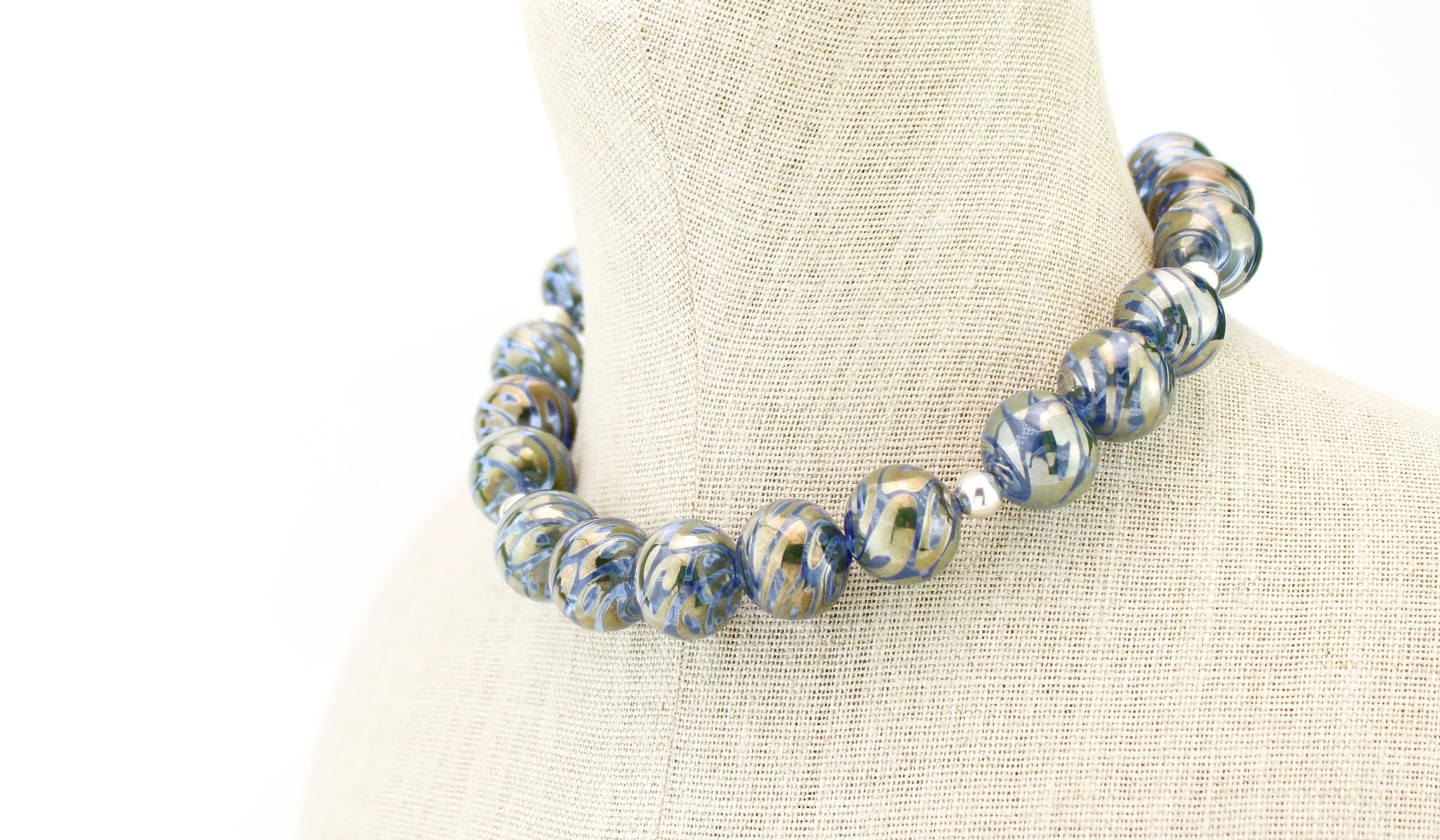 |blue|bronze| MOCUME NECKLACE - Image 2