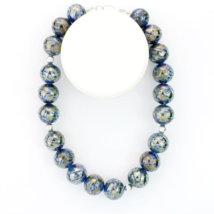 |blue|bronze| MOCUME NECKLACE