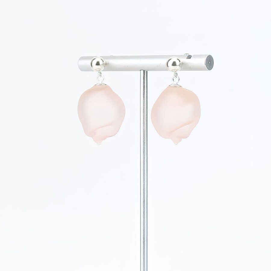 CURVED LINE EARRINGS |rose|