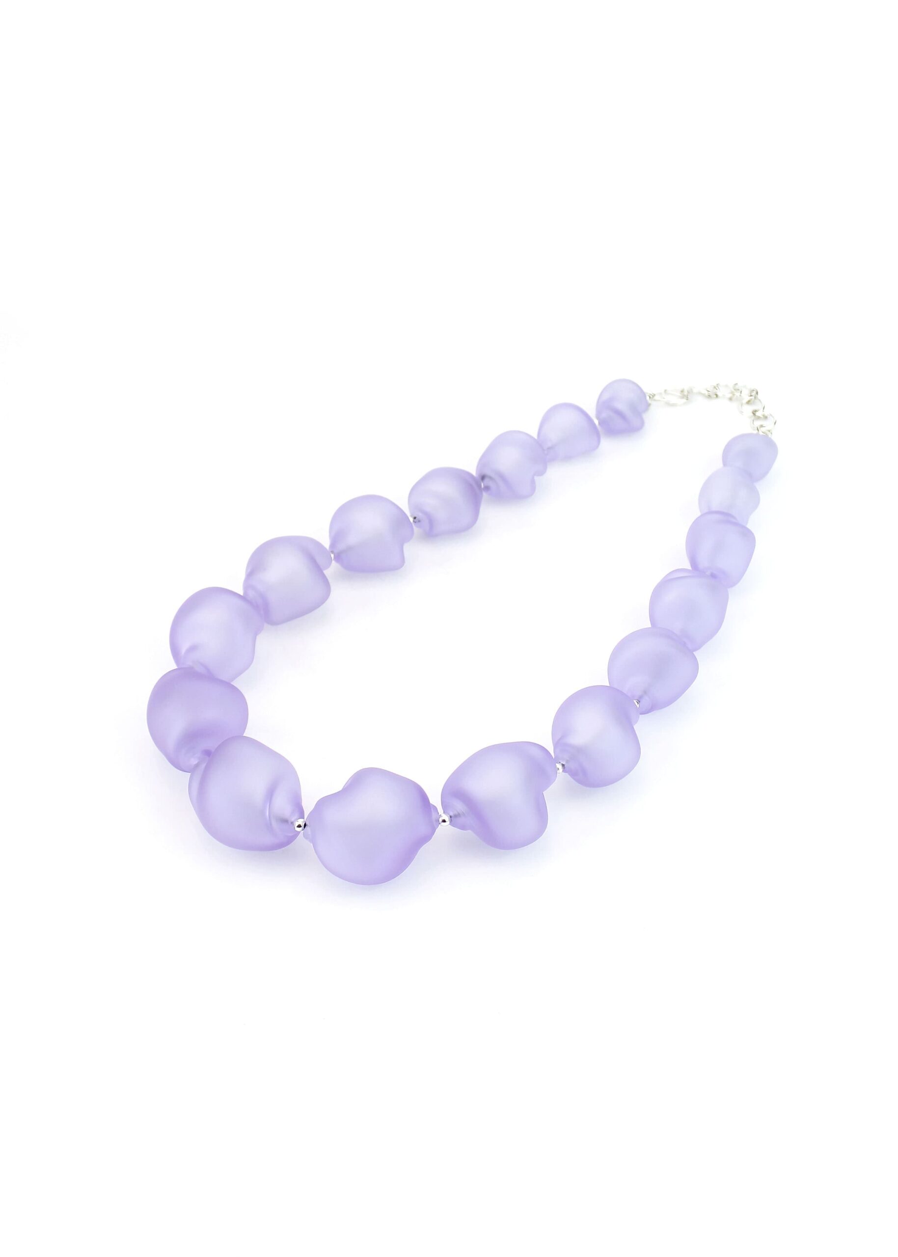 |fuchsia| CURVED LINE NECKLACE - Image 4