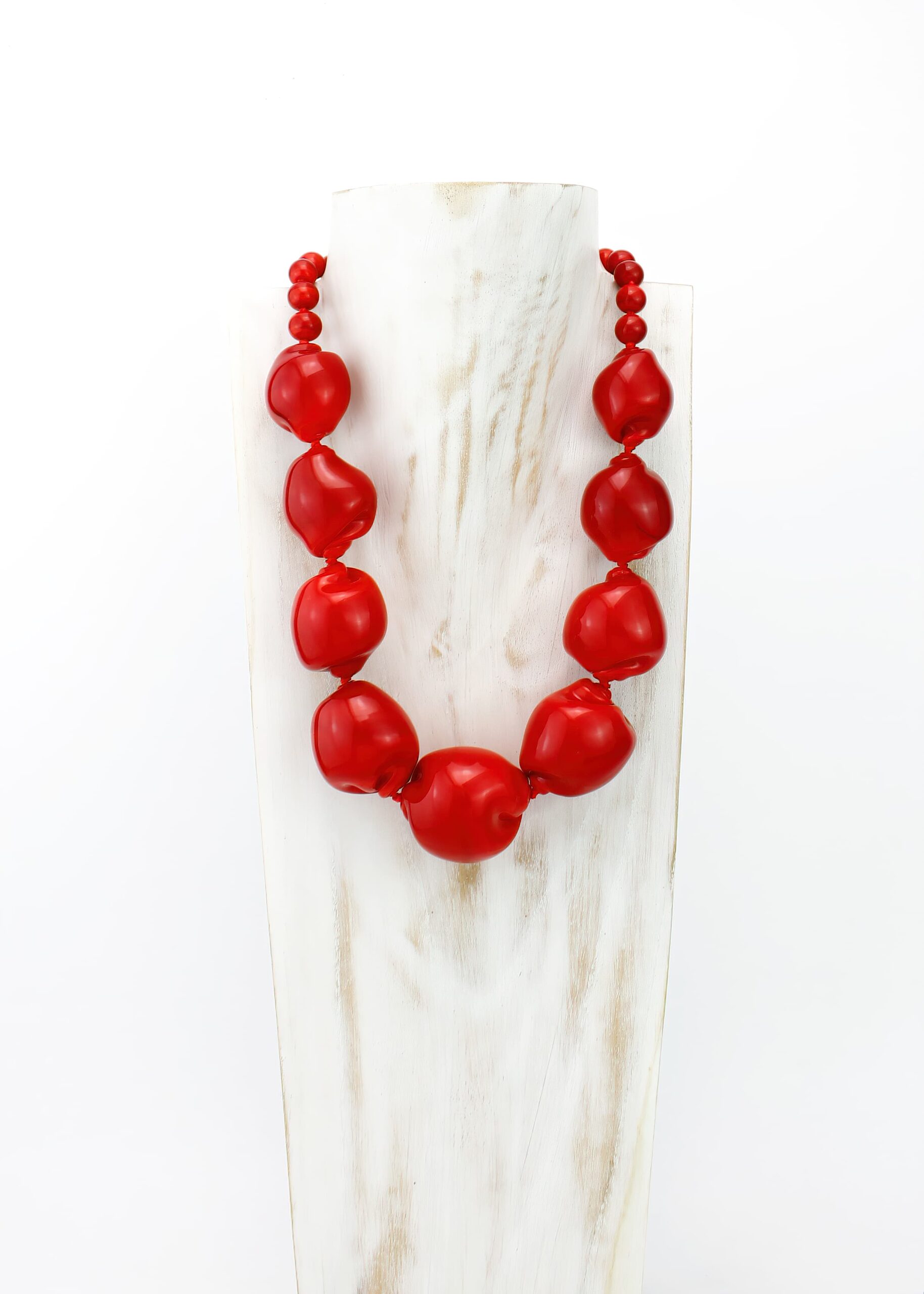 |red XL| CURVED LINE NECKLACE - Image 4
