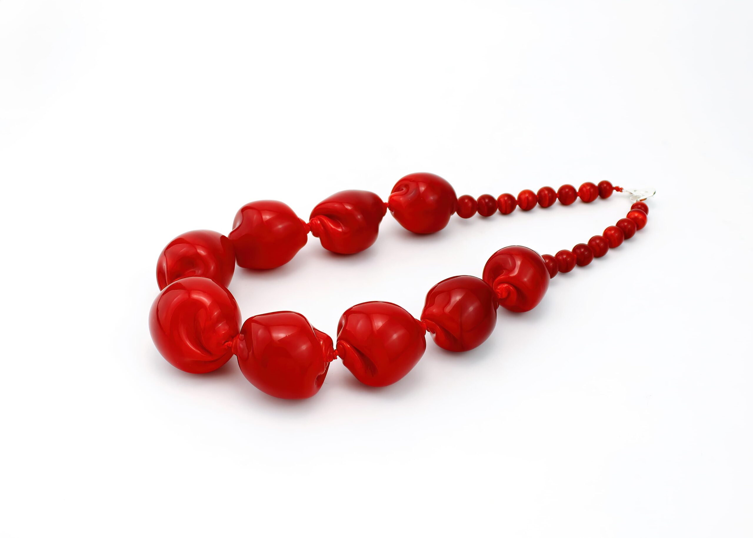 |red XL| CURVED LINE NECKLACE - Image 5