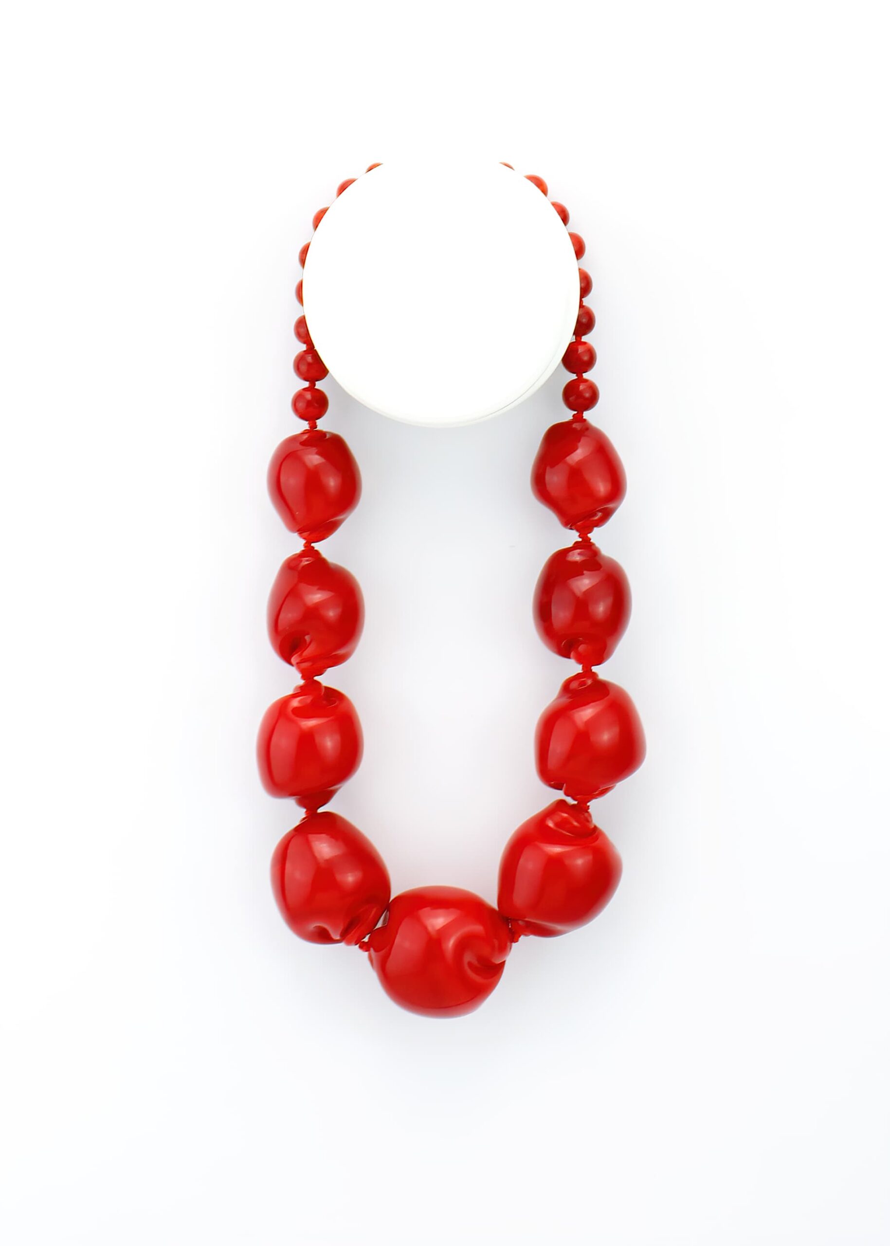|red XL| CURVED LINE NECKLACE