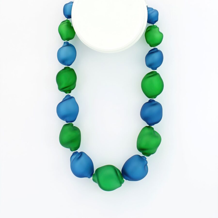 |green | teal | CURVED LINE NECKLACE