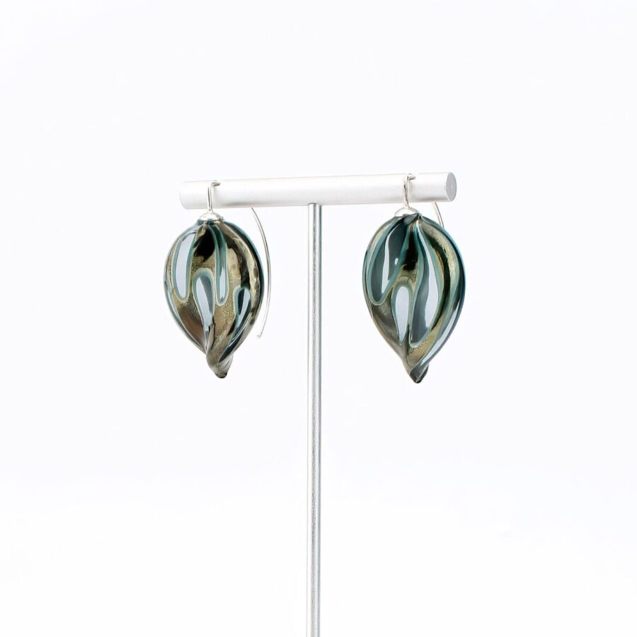 |grey|bronze| LEAFFORM EARRINGS