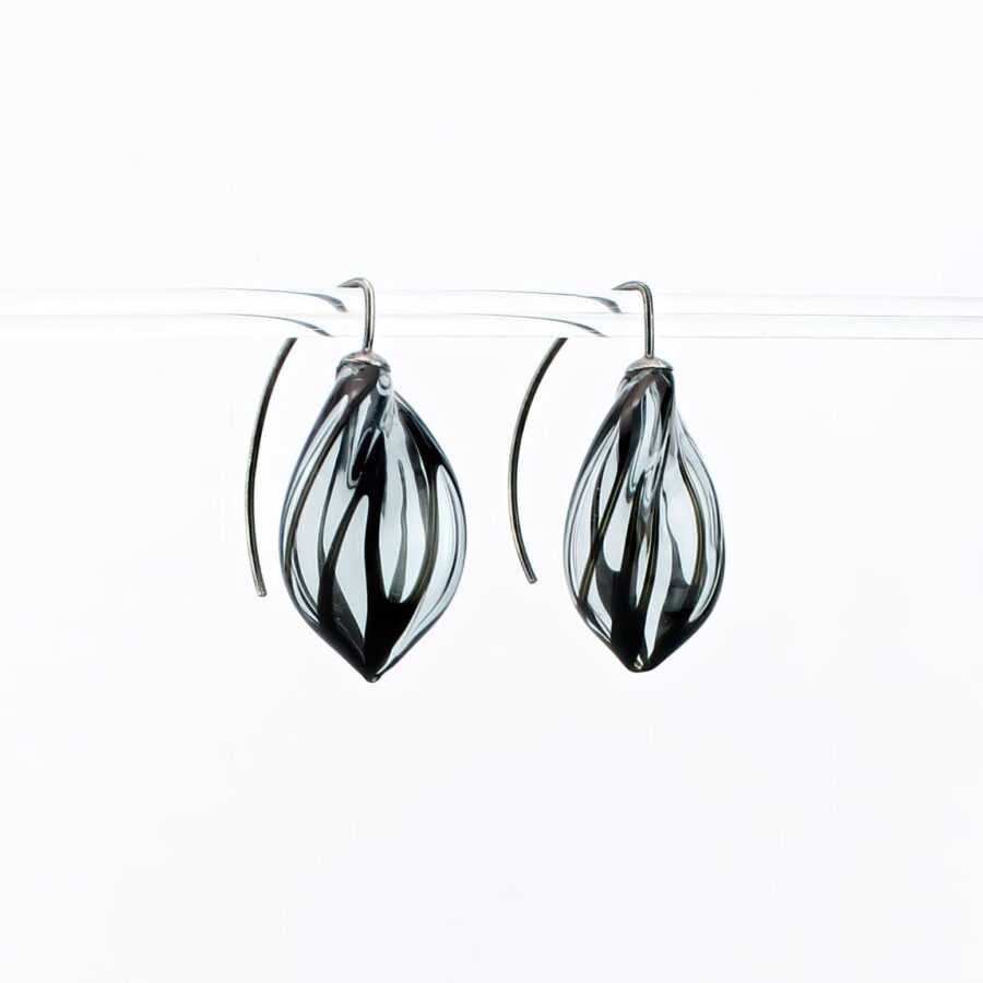LEAFFORM EARRINGS |grey|