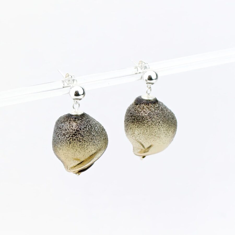 | brown | SILVER DUST CURVED LINE EARRINGS
