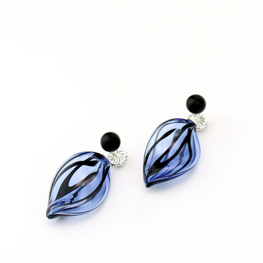 LEAFFORM EARRINGS |blue|